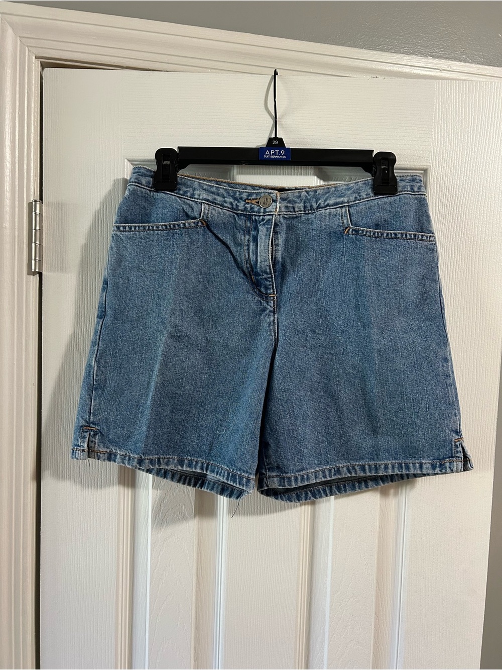 New York & Company Light Blue Denim Shorts